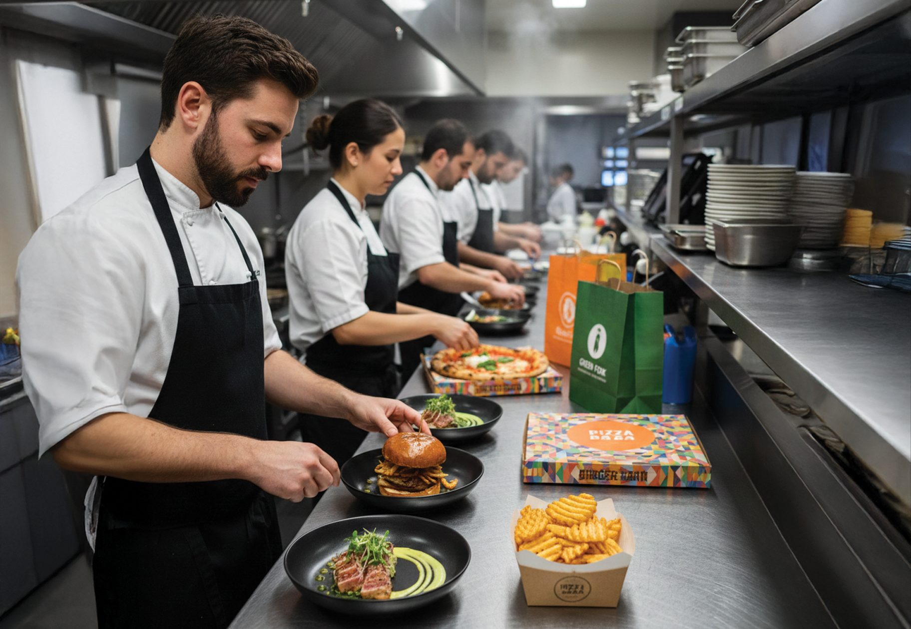 Delivery only virtual restaurant brand concept